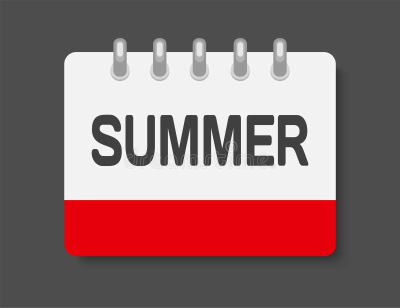 Template icon page calendar - Summer vector illustration