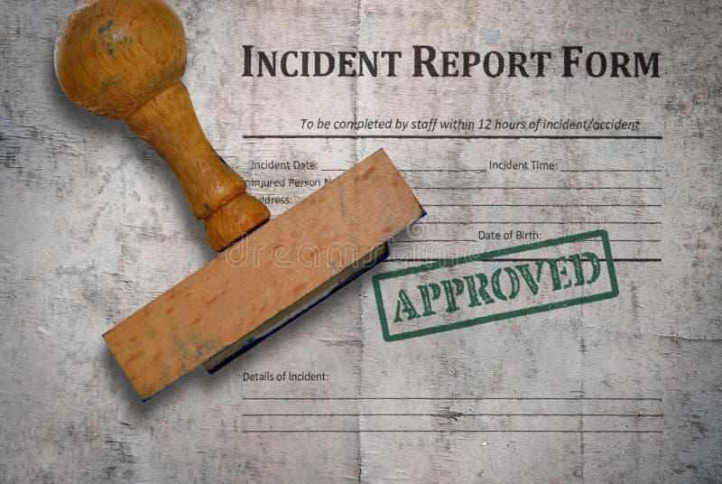Incident report form stock image Incident report form stock image