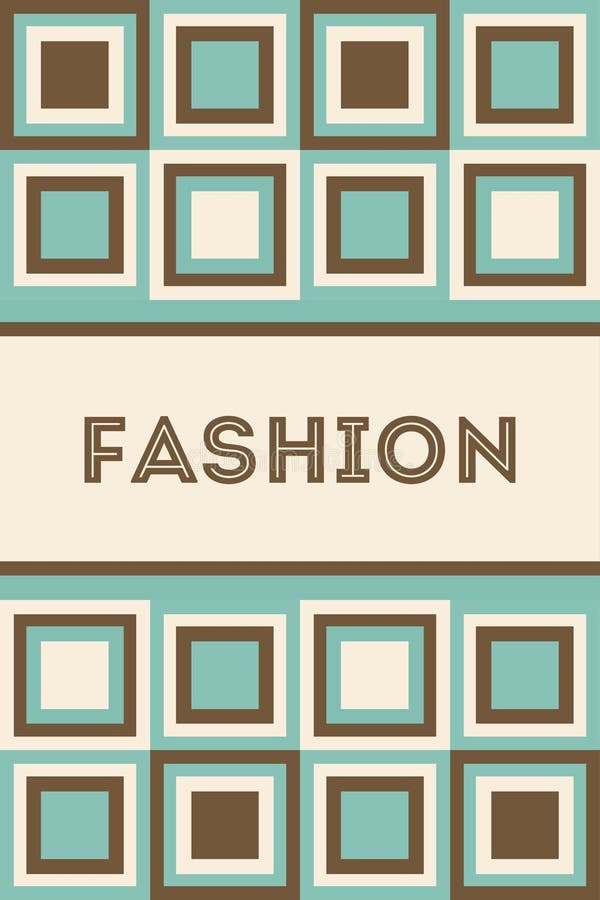 Invitation or card with fashion pattern