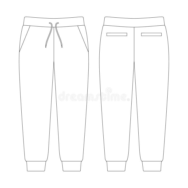 Template Sweatpants Vector Illustration Flat Sketch Stock Vector ...