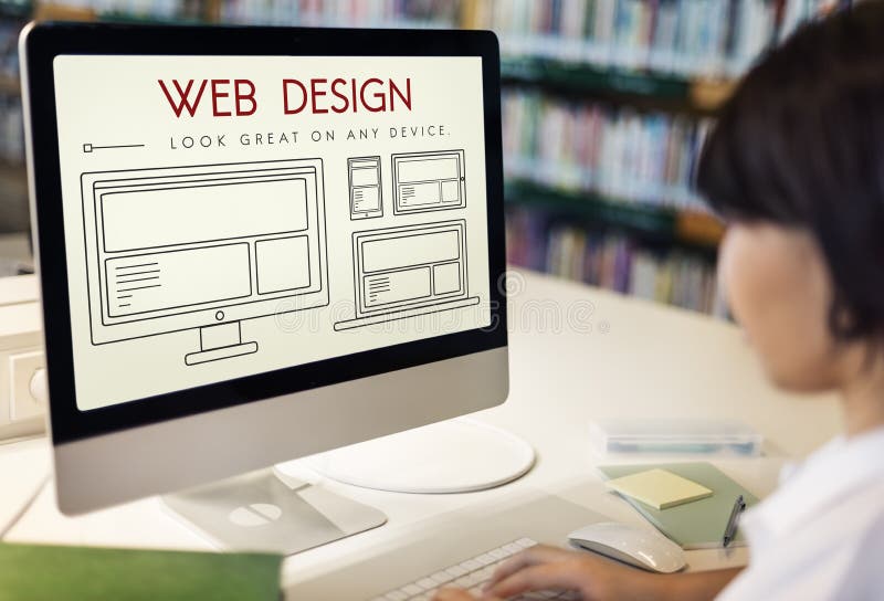 Template Layout Web UI Website Concept stock image