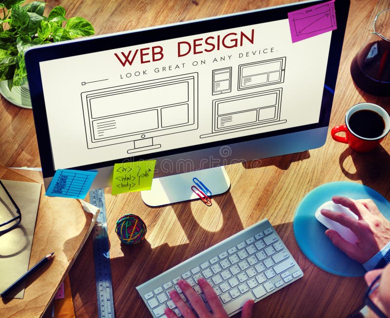Template Layout Web UI Website Concept stock image