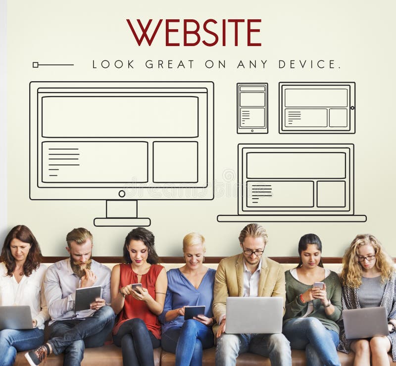 Template Layout Web UI Website Concept stock image