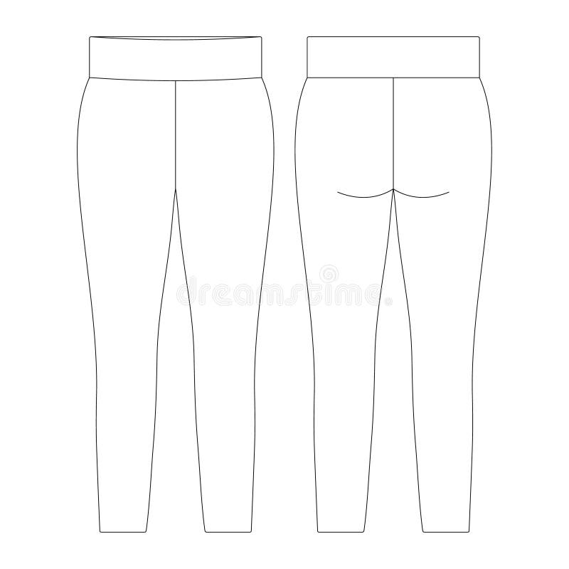 Female Leggings Template Stock Illustrations – 435 Female Leggings ...