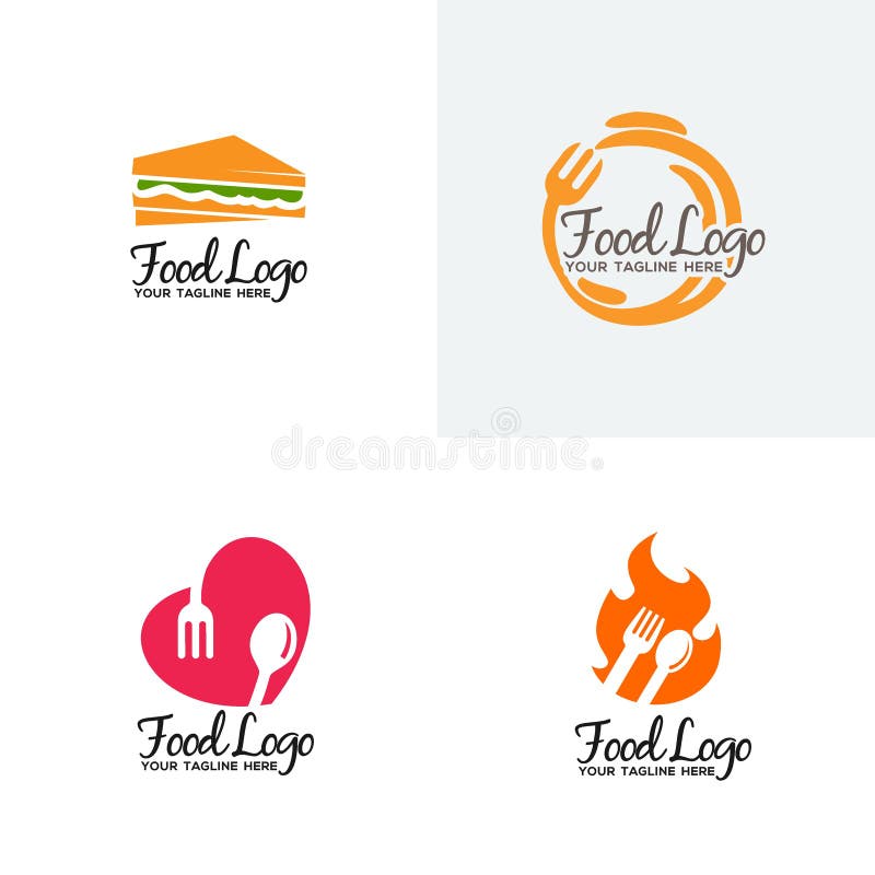 Unique and original food logo template royalty free illustration Unique and original food logo template royalty free illustration