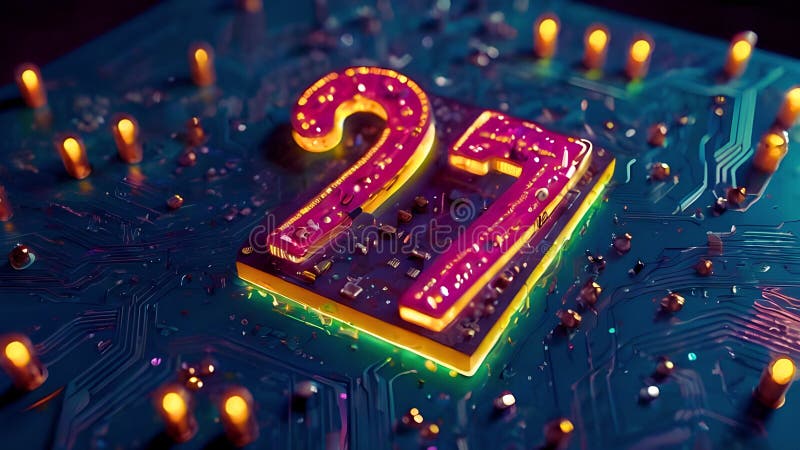 2024 Year on Printed Circuit Board Digits 2024 in Electronic Technology ...