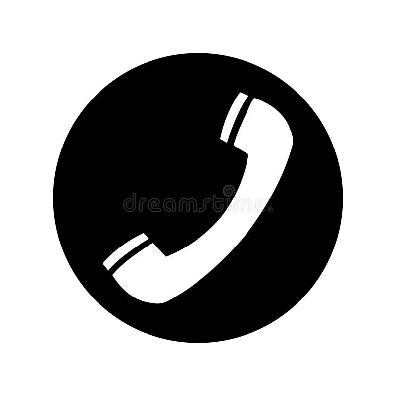 Template Phone Handset Icon. Phone Flat Icon, Isolated on White