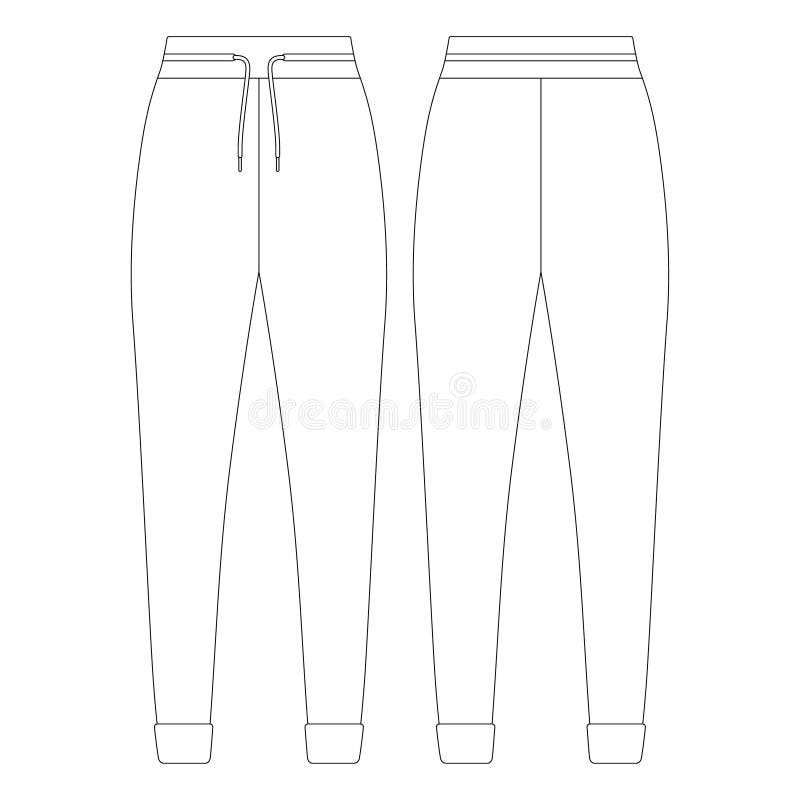 Template Sweatpants Vector Illustration Flat Sketch Stock Vector ...