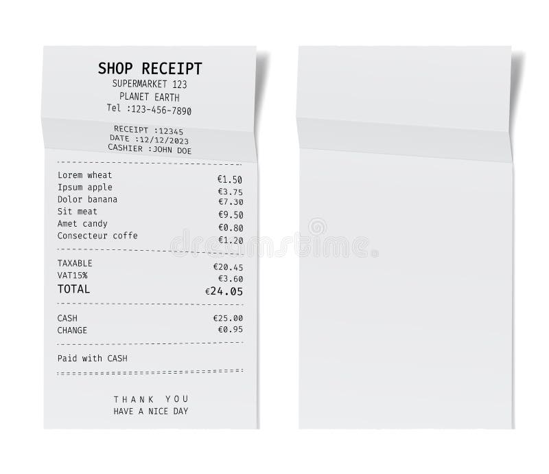 Download Receipt Mockup Stock Illustrations 344 Receipt Mockup Stock Illustrations Vectors Clipart Dreamstime