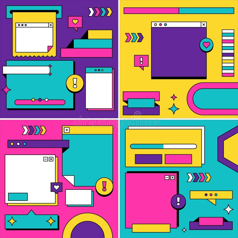 Template style pop art instagram image stock illustration