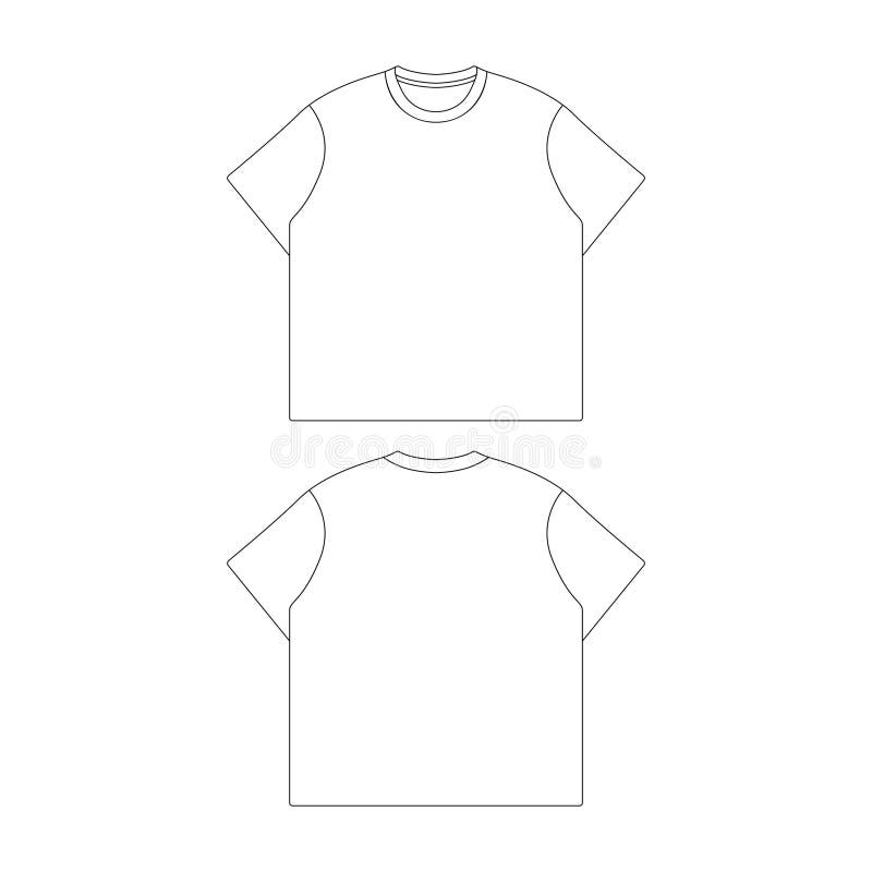 Template T-shirt Vector Illustration Flat Sketch Design Stock Vector ...