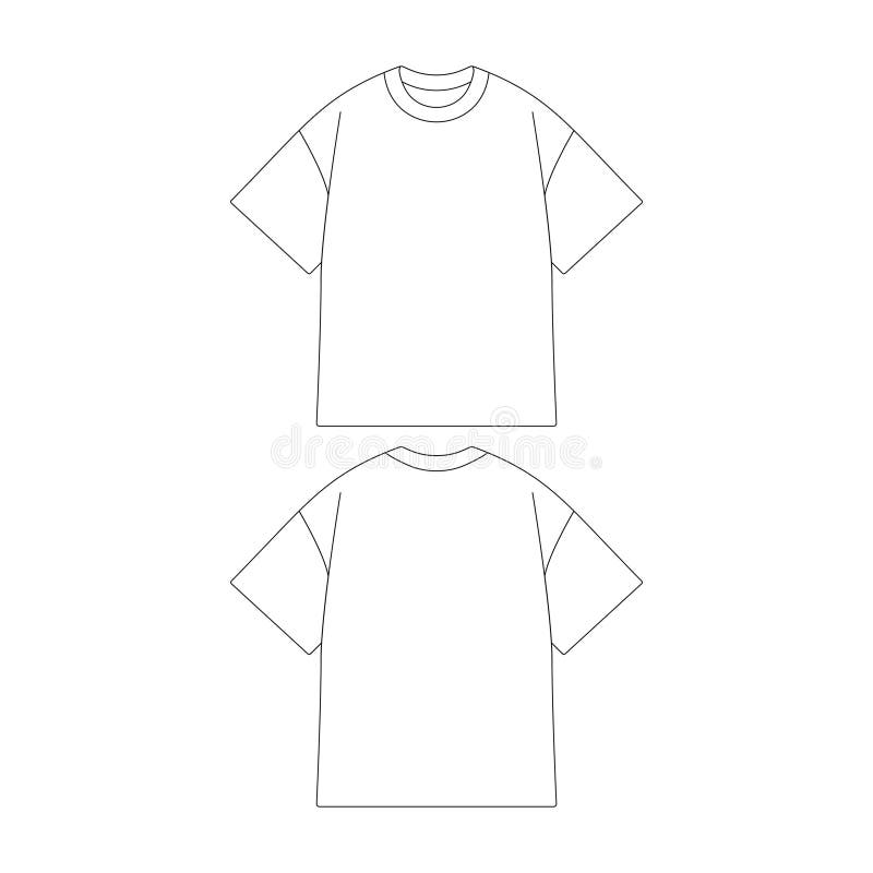 Template T-shirt Vector Illustration Flat Sketch Design Stock Vector ...
