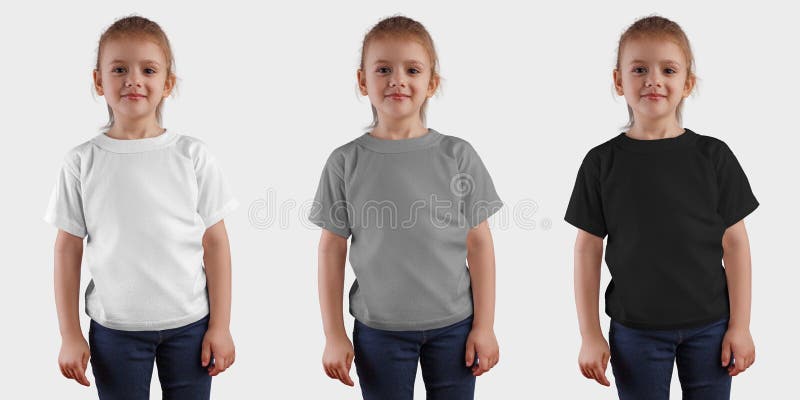 Download Mockup Of A White T-shirt On A Smiling Child In Blue Jeans ...