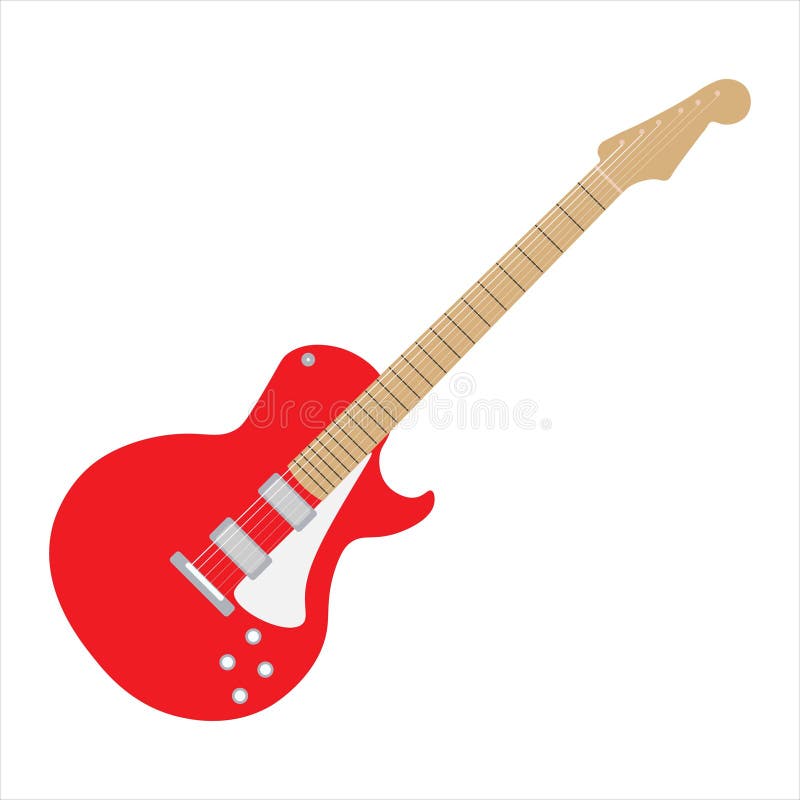 Electric Melody Guitar Illustration Stock Vector Illustration of