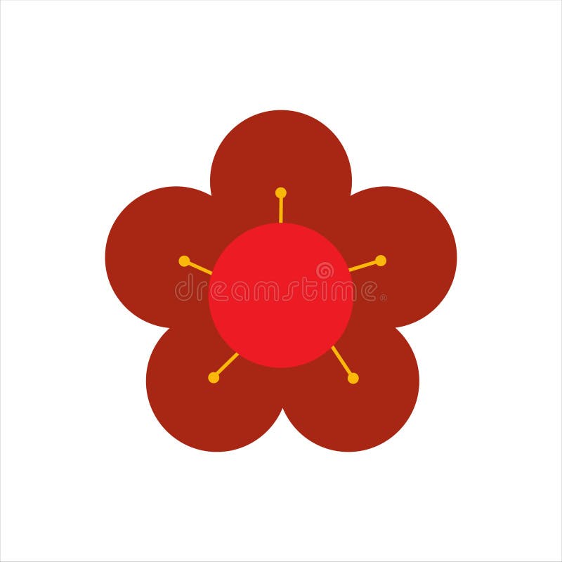 Chinese New Year Flower Illustration Stock Vector Illustration of