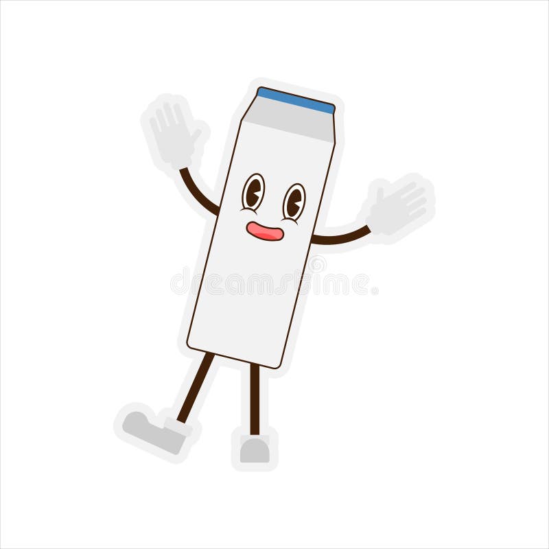 Cute Beverage Retro Sticker Stock Vector Illustration of sticker