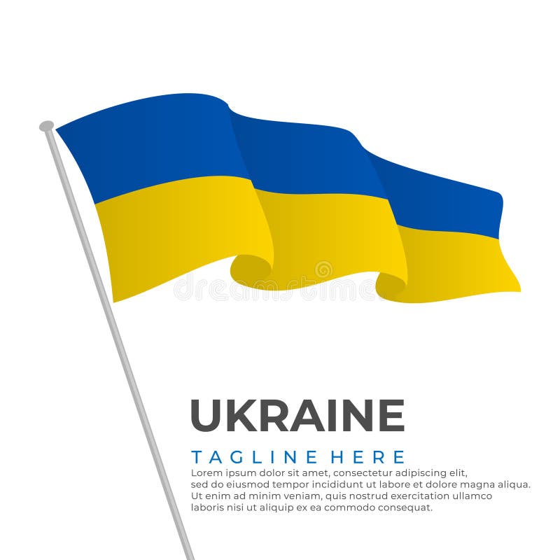 Template Vector Ukraine Flag Modern Design Stock Vector Illustration