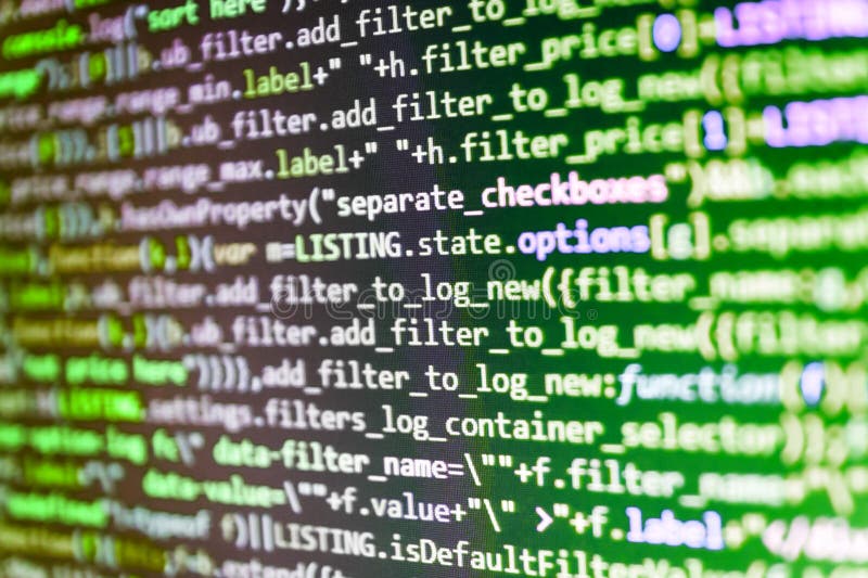 Template of website, selective focus, cloud information flow, Web site codes on computer monitor Programmer working on computer screen, Php Code on computer screen. Source code script stock images, royalty-free photos and pictures