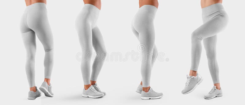 Download Template Of White Stretch Leggings On A Sports Girl In ...