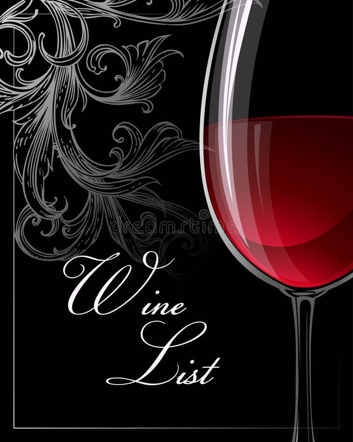 Template for wine list. Vector illustration royalty free illustration