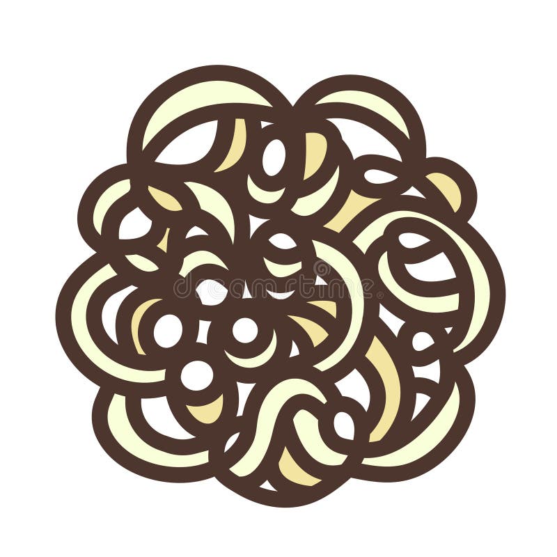 Kerupuk mawar, warung, or putih indonesian snack crackers colored food icon illustration with outline isolated on square white background. Simple flat cartoon art styled drawing. Bulat vectors