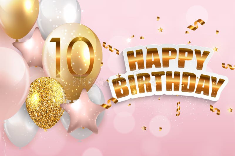 Template 10 Years Anniversary Congratulations, Greeting Card with ...