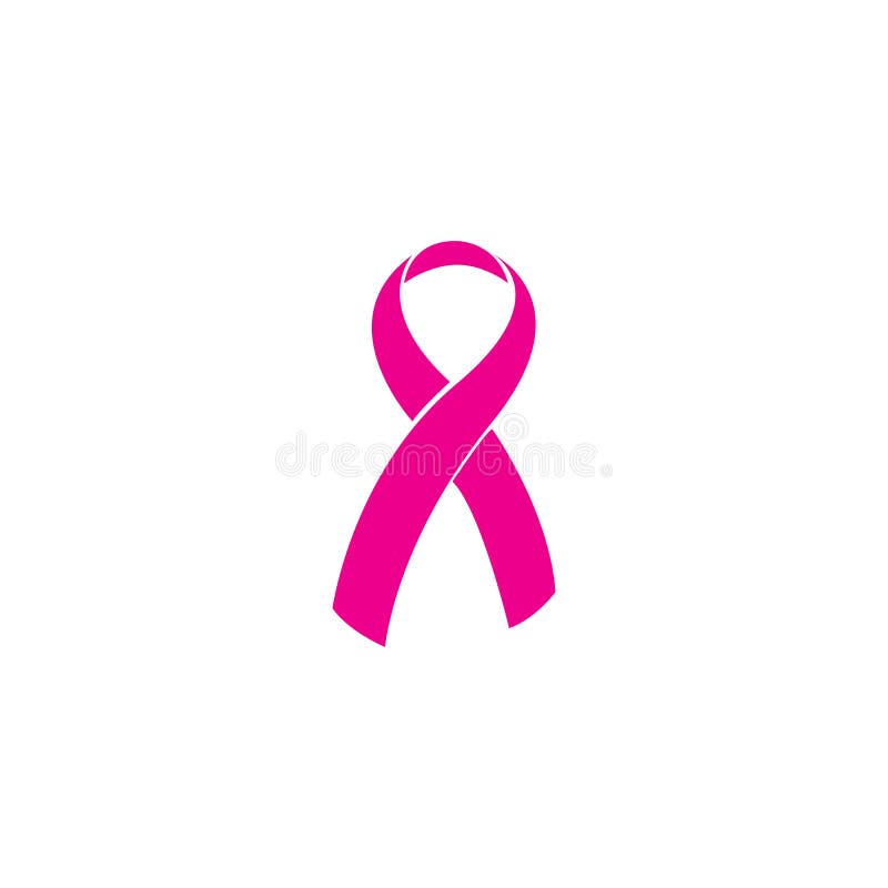 Templatevector de vecteur de logo de ruban de la sensibilisation au cancer du sein