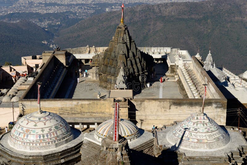 Temple complex on the holy Girnar top in Gujarat