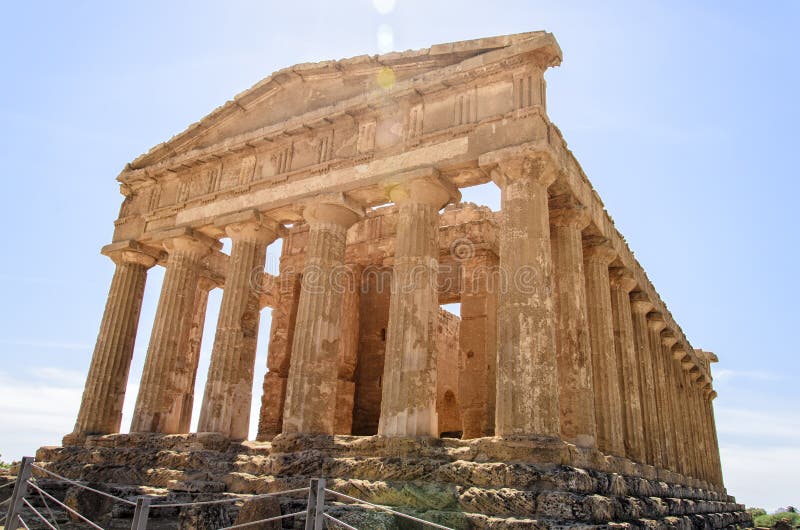 Temple of Concordia in Agrigento, Italy royalty free stock photo