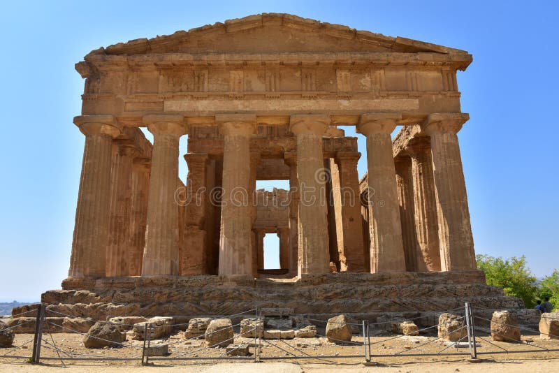 Temple of Concordia - Agrigento - Sicily - Italy royalty free stock images Temple of Concordia - Agrigento - Sicily - Italy royalty free stock images