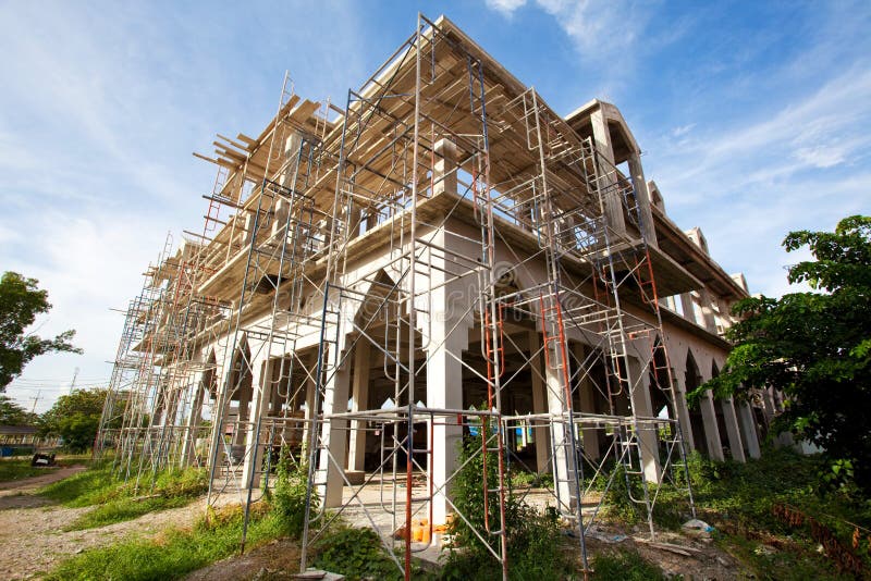 Temple construction stock photo. Image of site, built 21317168