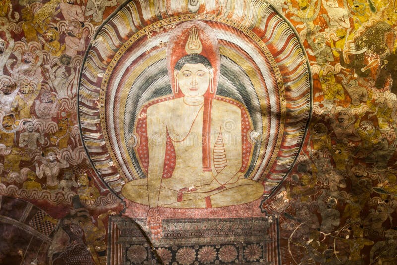 Temple d'or de caverne de Dambulla photos stock Temple d'or de caverne de Dambulla photos stock