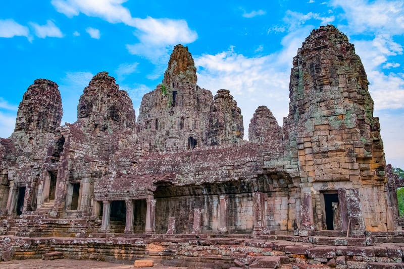 Temple de Bayon, Cambodia imagens de stock royalty free Temple de Bayon, Cambodia imagens de stock royalty free