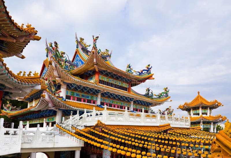 Temple de Thean Hou à Kuala Lumpur Malaisie photos libres de droits