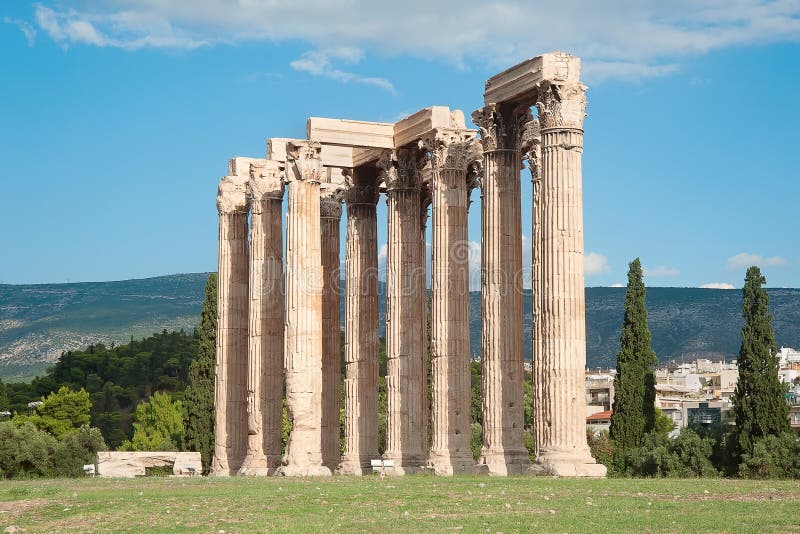 Temple de Zeus olympien à Athènes, Grèce 2 photo stock Temple de Zeus olympien à Athènes, Grèce 2 photo stock