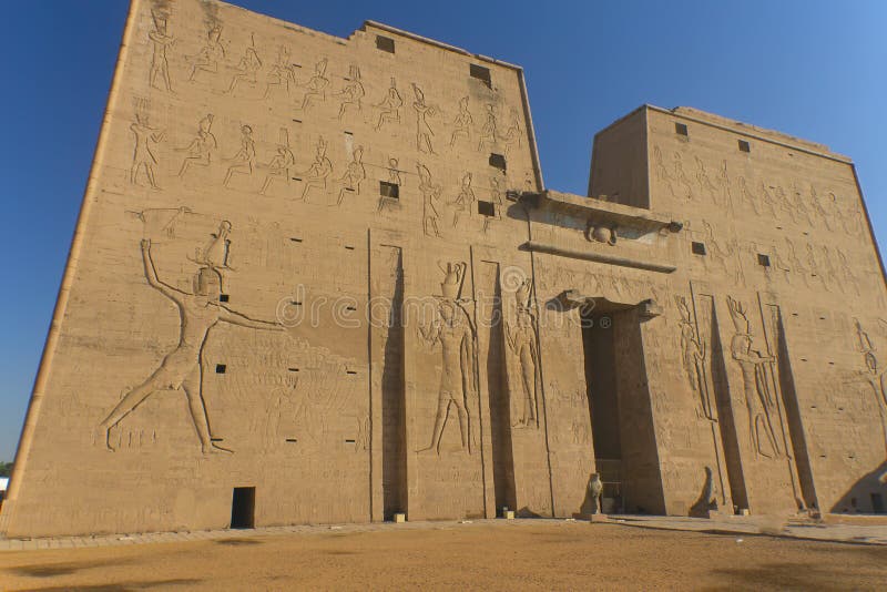 Temple of the god Horus (Edfu, Egypt) stock images Temple of the god Horus (Edfu, Egypt) stock images