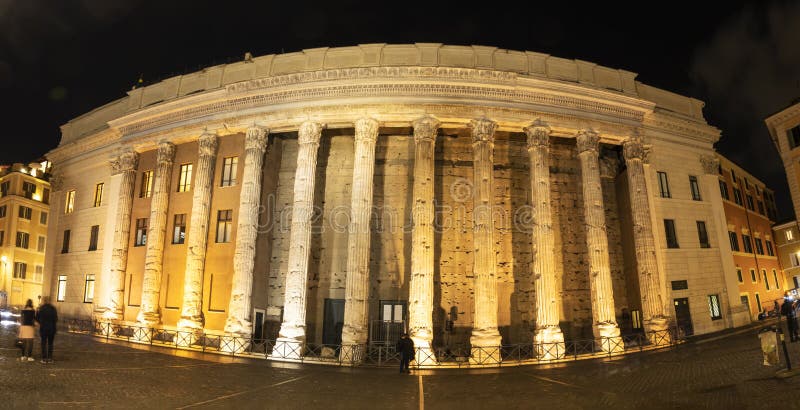 The Temple of Hadrian Templum Divus Hadrianus, also Hadrianeum royalty free stock photo The Temple of Hadrian Templum Divus Hadrianus, also Hadrianeum royalty free stock photo