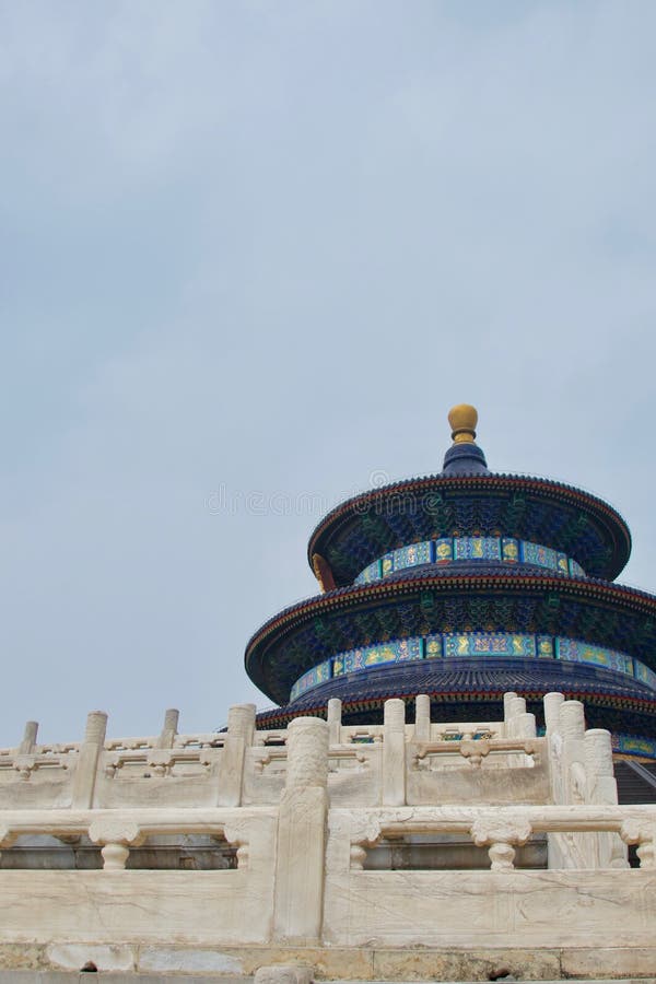 Temple of Heaven, Beijing, China - blue temple, white marble stock photos Temple of Heaven, Beijing, China - blue temple, white marble stock photos