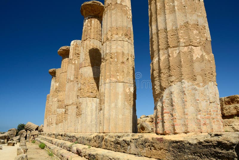 Temple of Hercules Sicily Stock Image Image of european, landscape
