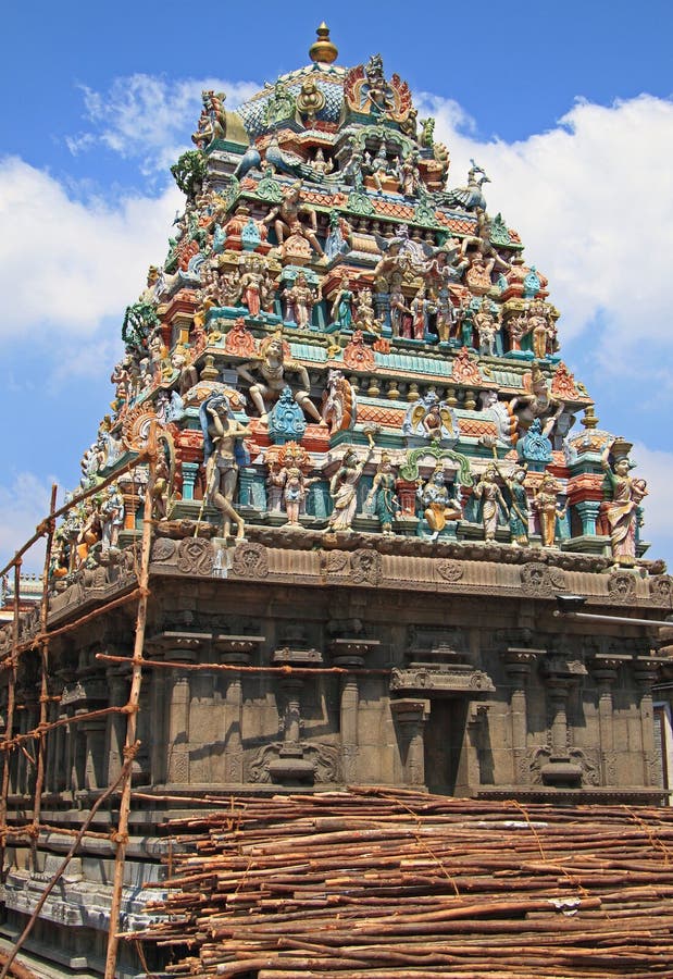 Temple hindou dans Chennai, Inde du sud photos libres de droits Temple hindou dans Chennai, Inde du sud photos libres de droits