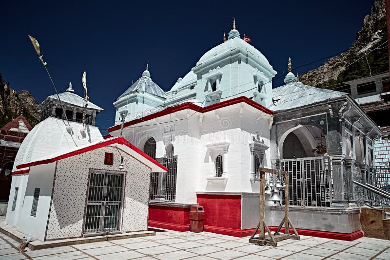 White stoned Indian temple in Gangotri. Uttarakhand, Nord India. White stoned Indian temple in Gangotri. Uttarakhand, Nord India.