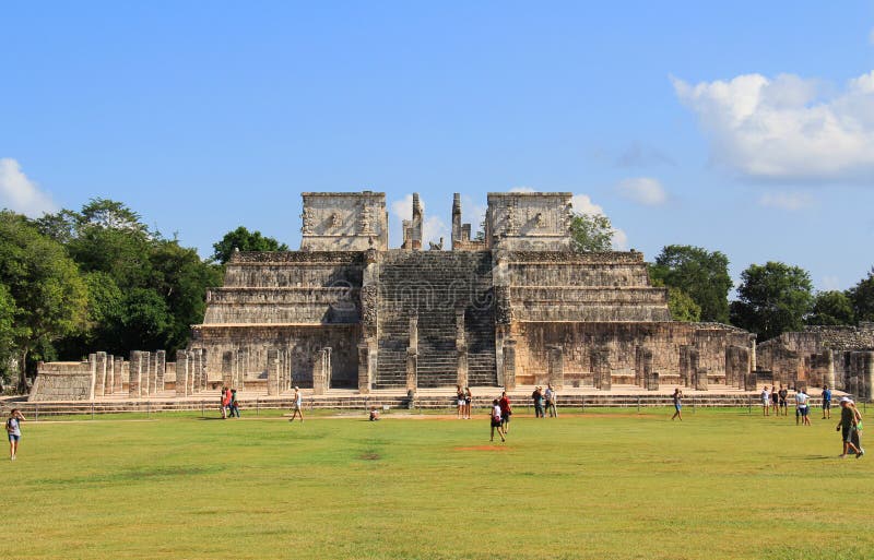 The Temple of the Jaguar Warriors of Chichen Itza Located in the ...