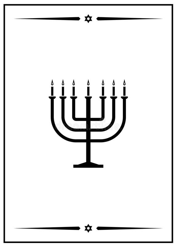 Menorah Black White Stock Illustrations 1,033 Menorah Black White