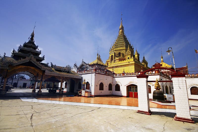 A temple in Burma with a golden roof. royalty free stock photography A temple in Burma with a golden roof. royalty free stock photography