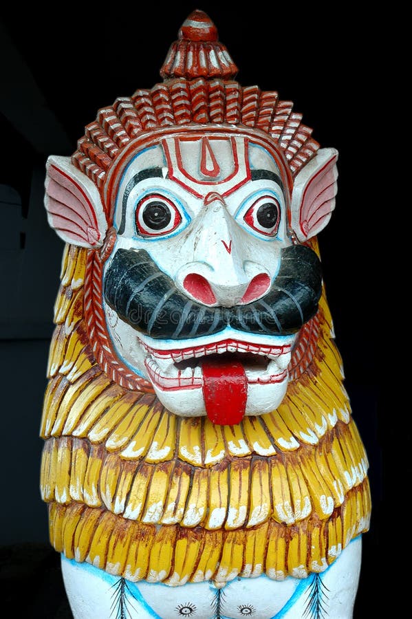 Carved Lion Head from Orissa - 18thC Carved Lion Head from Orissa - 18thC