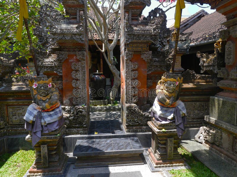 Temple richly decorated Bali Indonesia