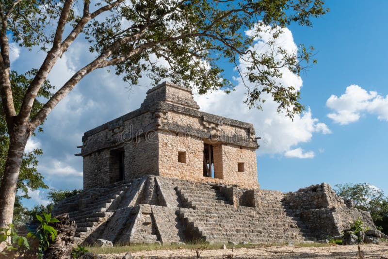 Mayan Archaeological Site of Dzibilchaltun. Yucatan, Mexico Stock Image ...