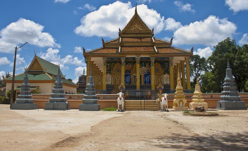 Chrám v sklízet, Kambodža.