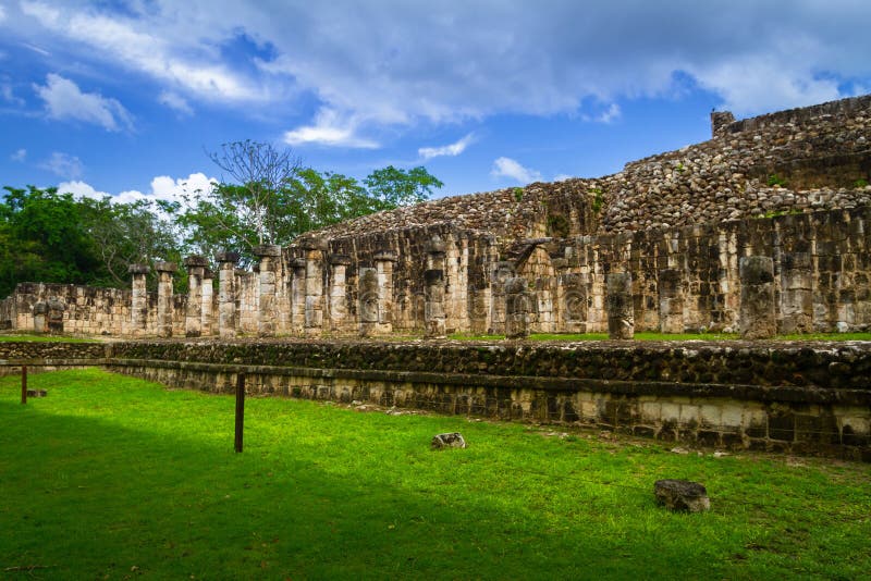 Temple of the Warriors in Mexico Stock Photo - Image of history ...