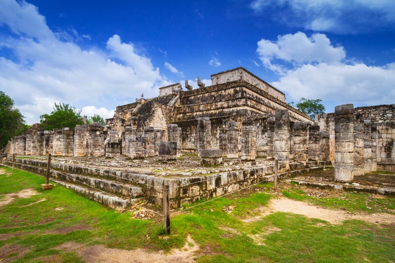 Temple of the Warriors in Mexico Stock Photo - Image of history ...